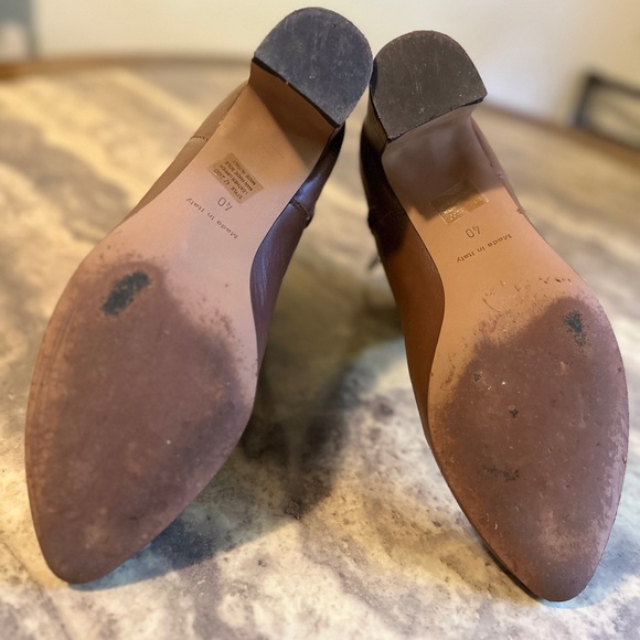 Fabianelli BROWN LEATHER POINTED TOE BOOTIES WOMEN’S 8 & 40 - Picture 8 of 8